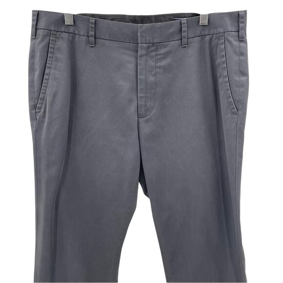 Bonobos Men’s Friday Flat Front Casual Dress Chino 100% Cotton Gray Pants 34 - Picture 4 of 15